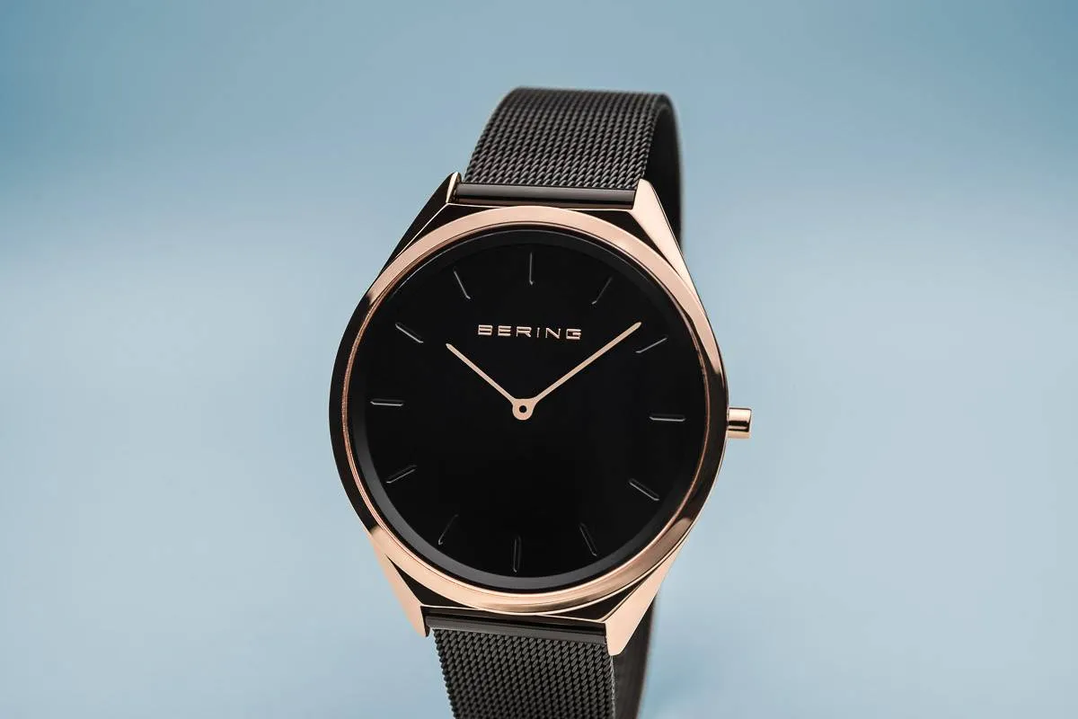 Bering 17039-166 Ultra Slim Stainless Steel Mesh Strap Unisex Watches