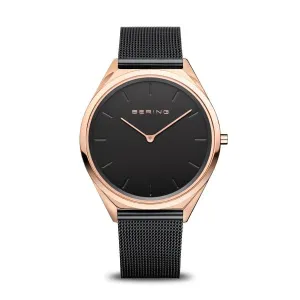 Bering 17039-166 Ultra Slim Stainless Steel Mesh Strap Unisex Watches