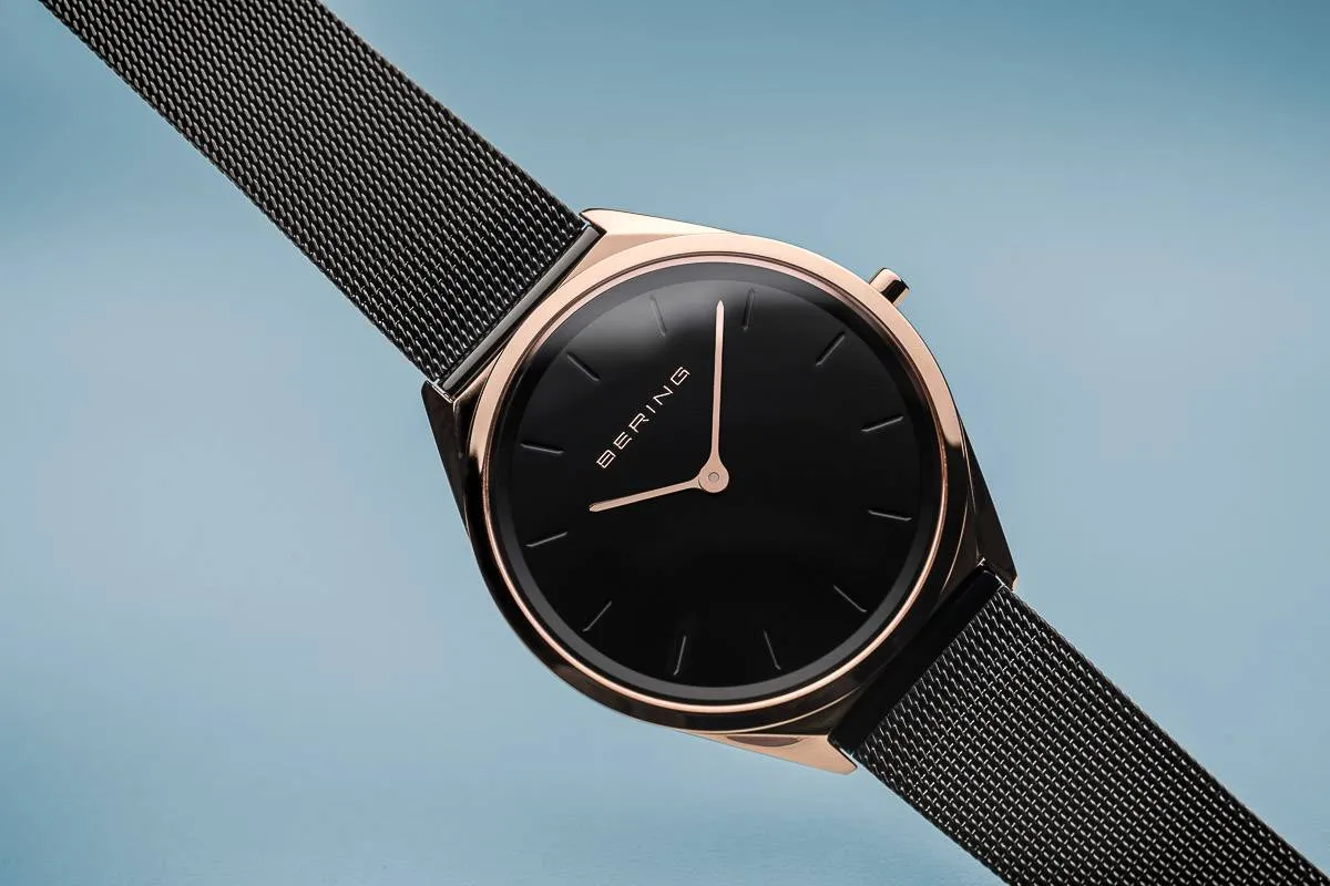 Bering 17039-166 Ultra Slim Stainless Steel Mesh Strap Unisex Watches