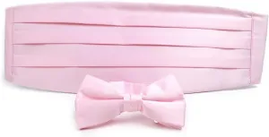 boxed-gifts Adult Solid Poly Satin - Bow Tie and Cummerbund Sets