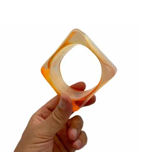 Chunky Melon Color Vintage Resin Bangle