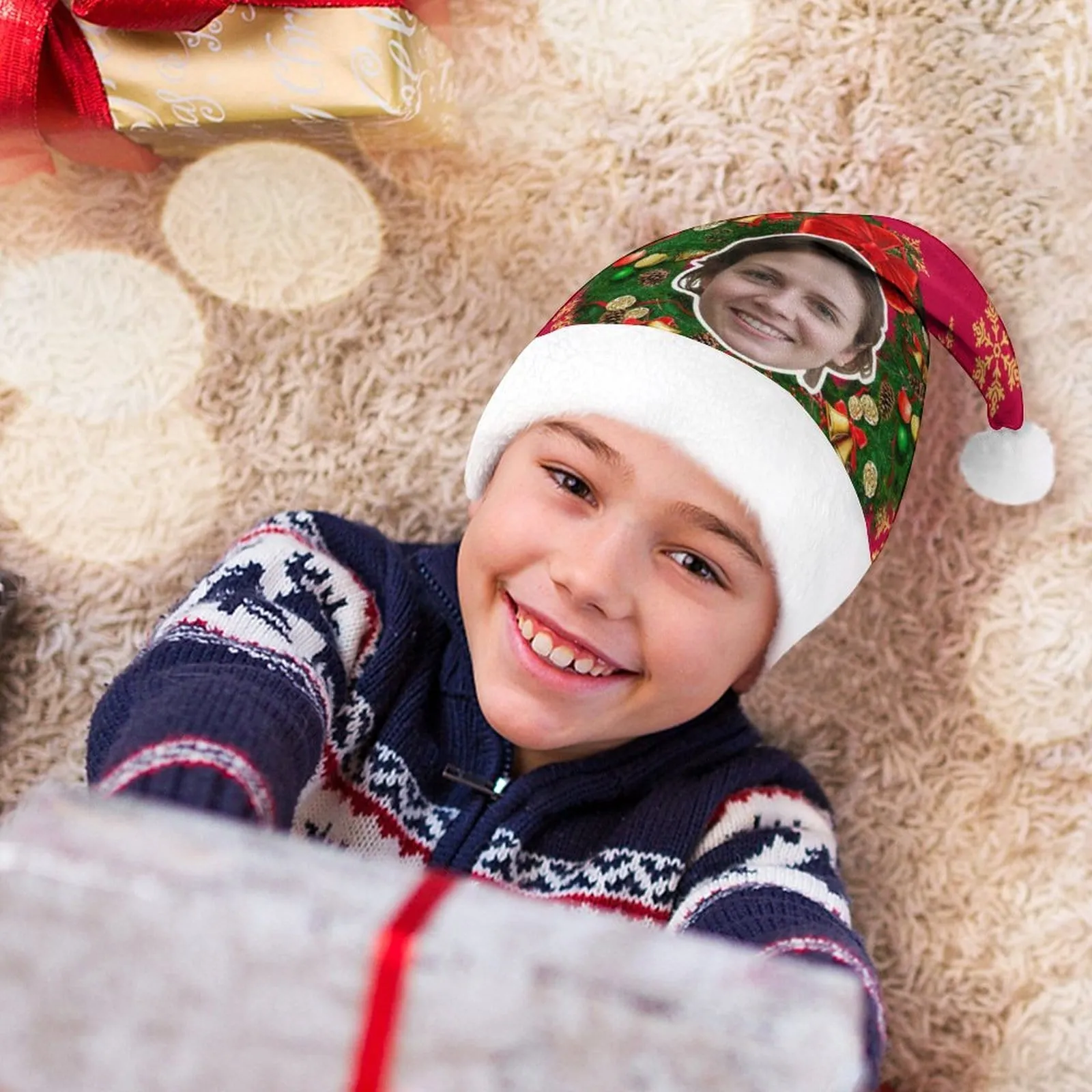 Custom Face  Christmas Tree Gift Christmas Hat