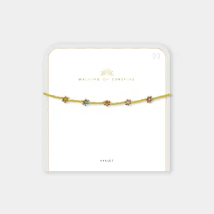 Flor Anklet - Yellow - Final Sale