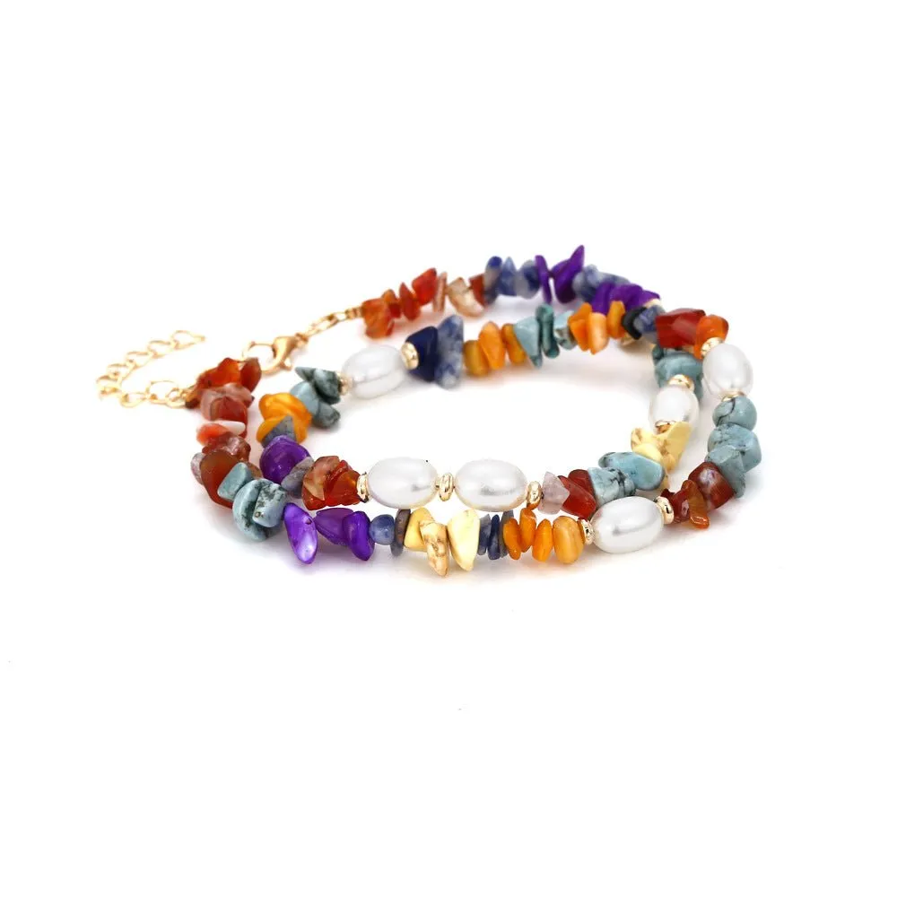 Gravel And Egg Pearls Y2K Necklace