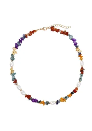 Gravel And Egg Pearls Y2K Necklace