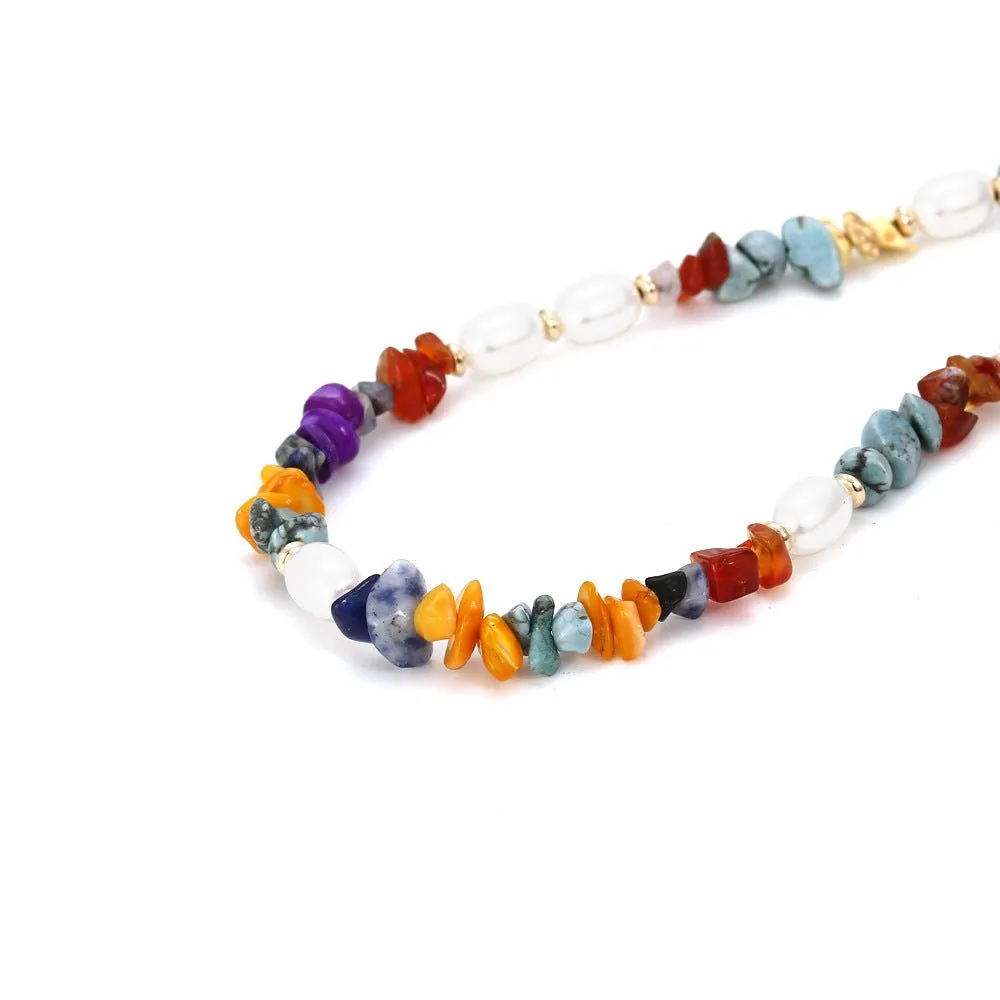 Gravel And Egg Pearls Y2K Necklace