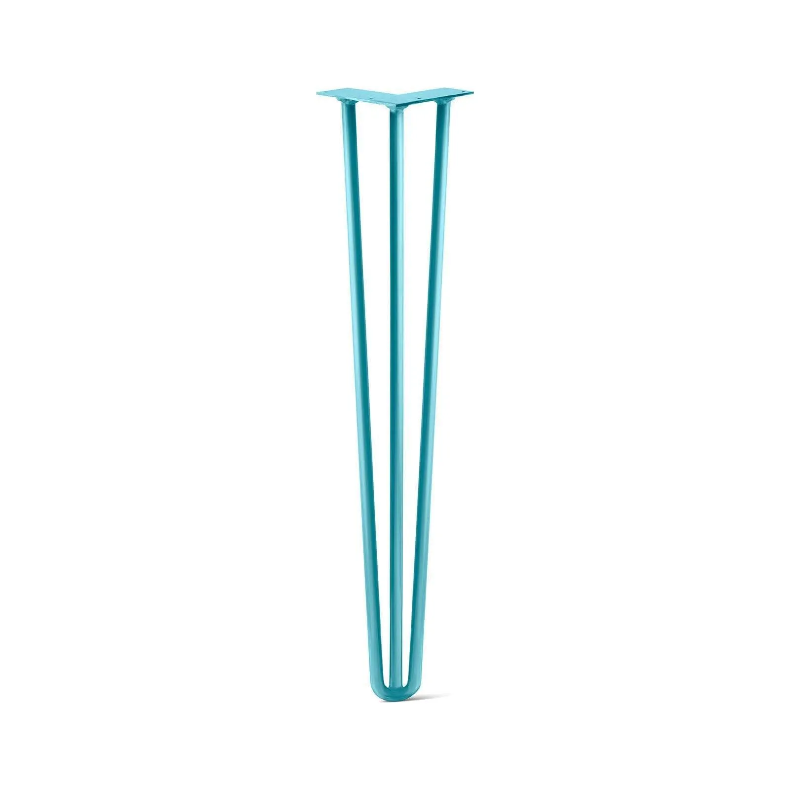 Hairpin Leg (Sold Separately), 3-Rod Design - Teal Powder Coated Finish