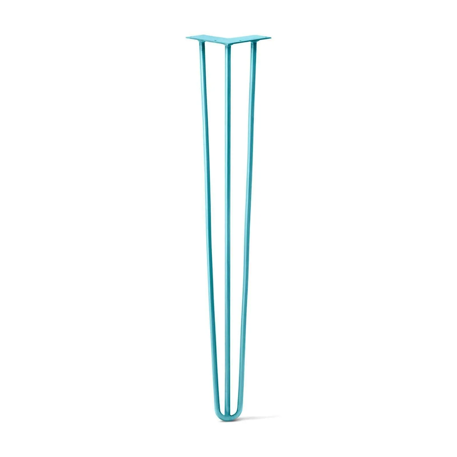 Hairpin Leg (Sold Separately), 3-Rod Design - Teal Powder Coated Finish