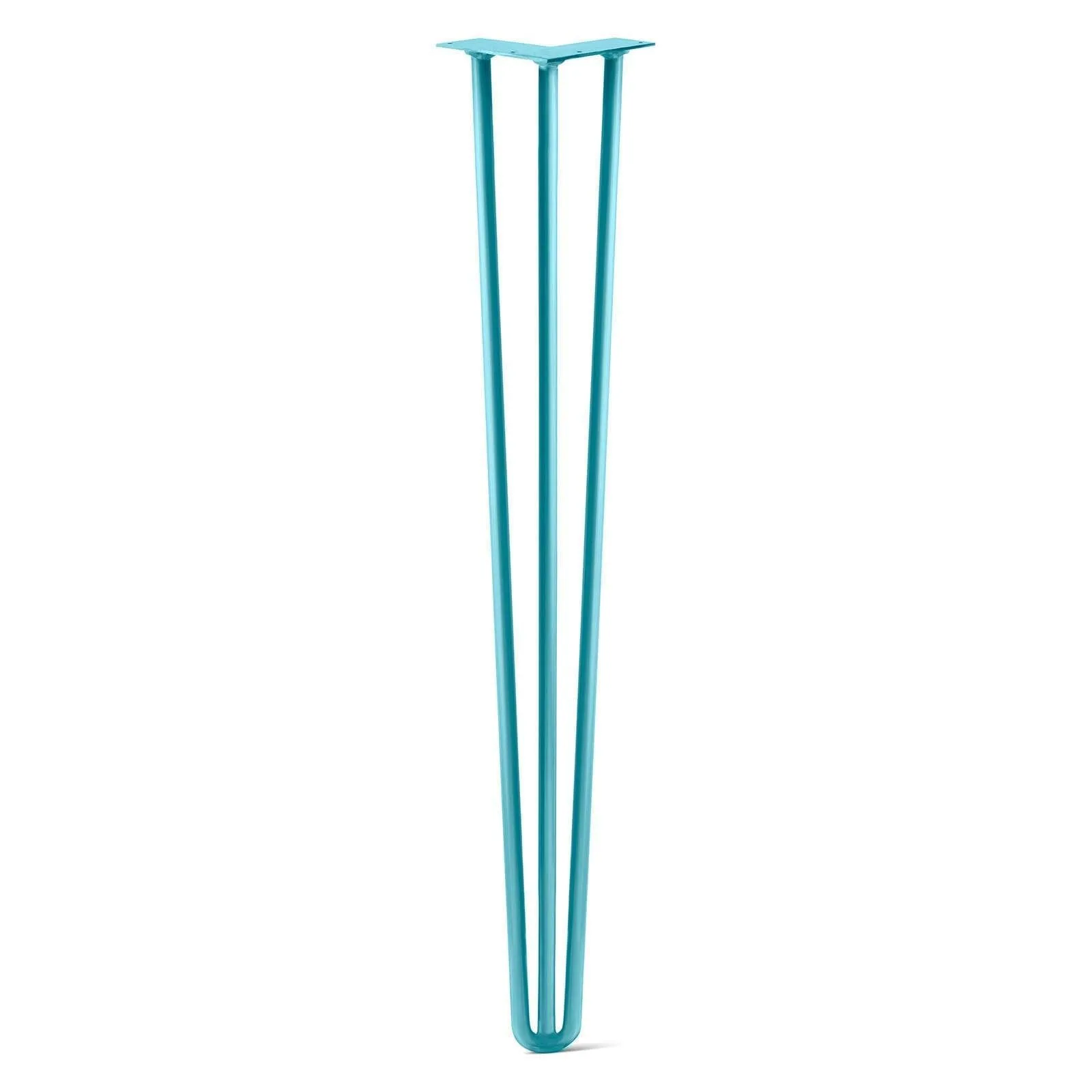 Hairpin Leg (Sold Separately), 3-Rod Design - Teal Powder Coated Finish
