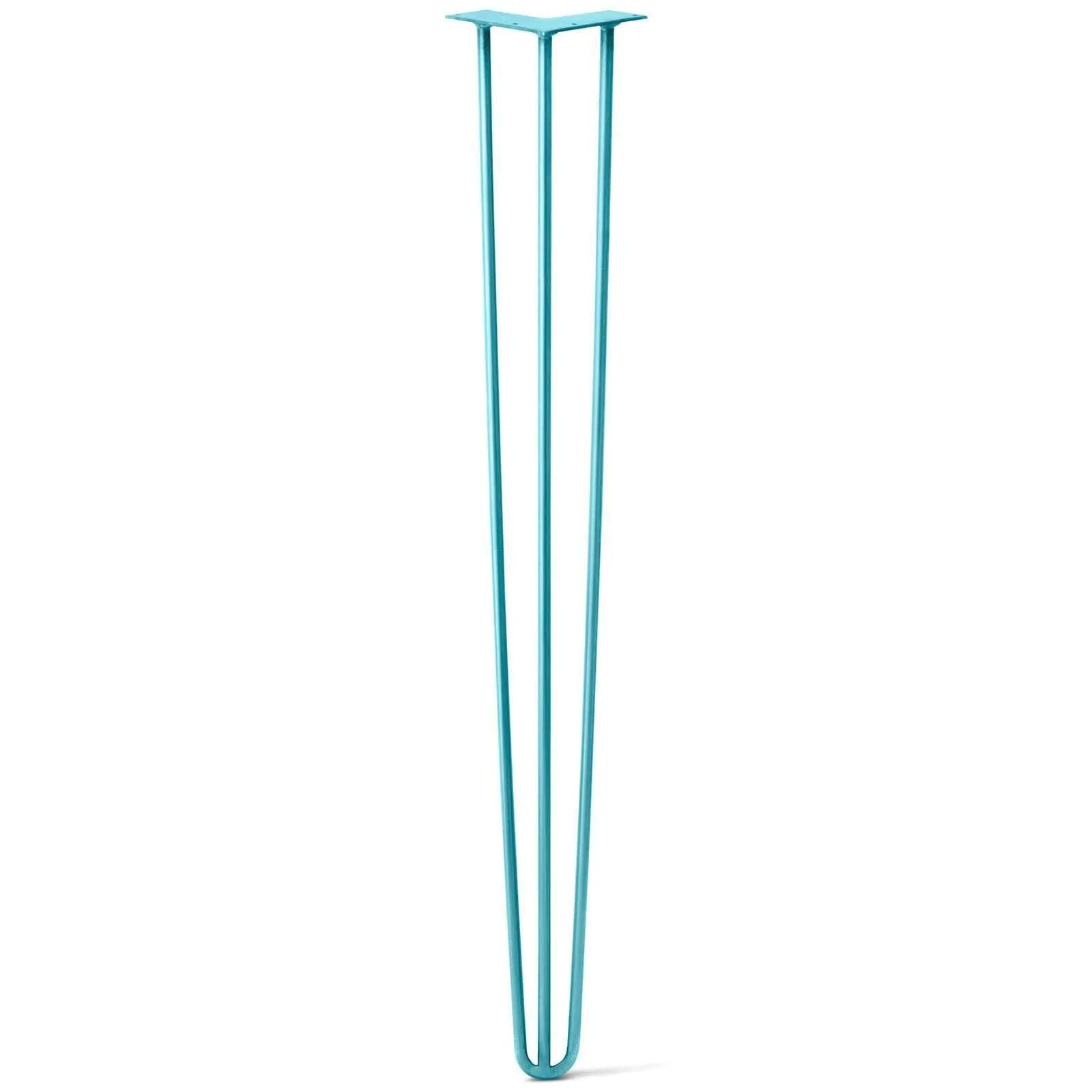 Hairpin Leg (Sold Separately), 3-Rod Design - Teal Powder Coated Finish