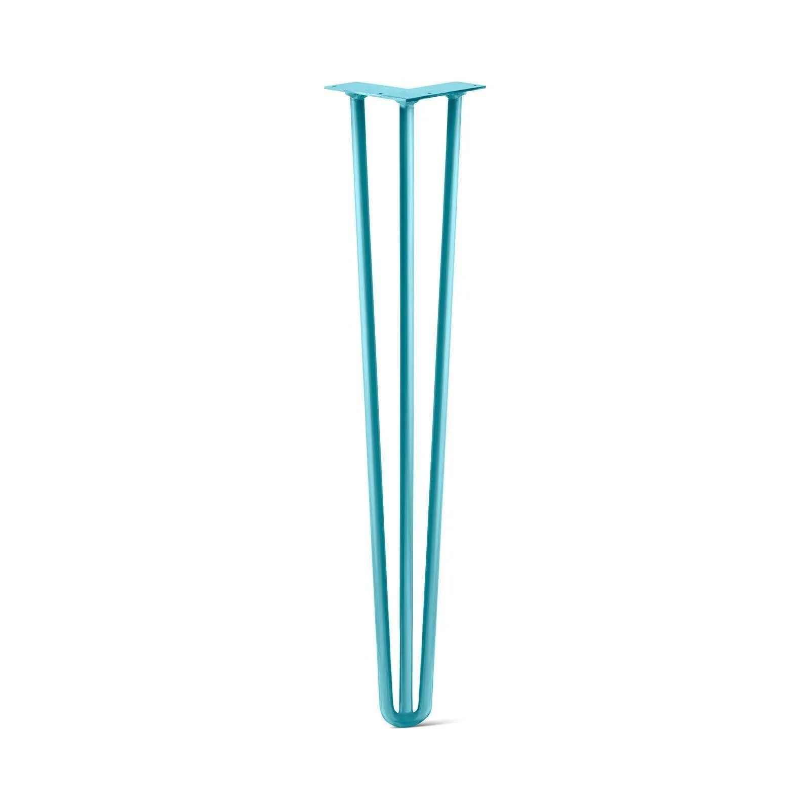 Hairpin Leg (Sold Separately), 3-Rod Design - Teal Powder Coated Finish