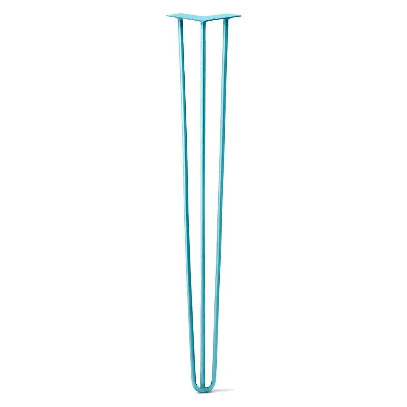 Hairpin Leg (Sold Separately), 3-Rod Design - Teal Powder Coated Finish
