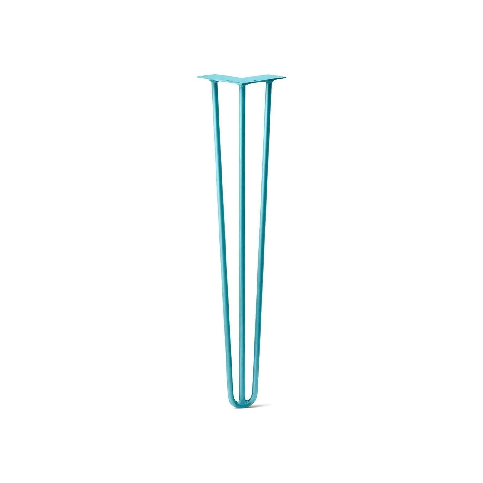 Hairpin Leg (Sold Separately), 3-Rod Design - Teal Powder Coated Finish