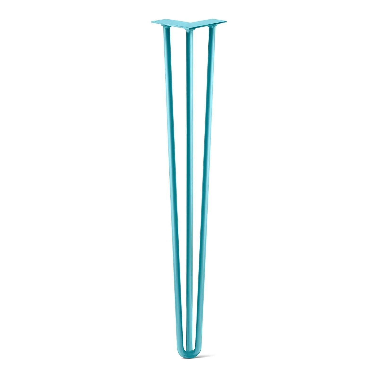 Hairpin Leg (Sold Separately), 3-Rod Design - Teal Powder Coated Finish