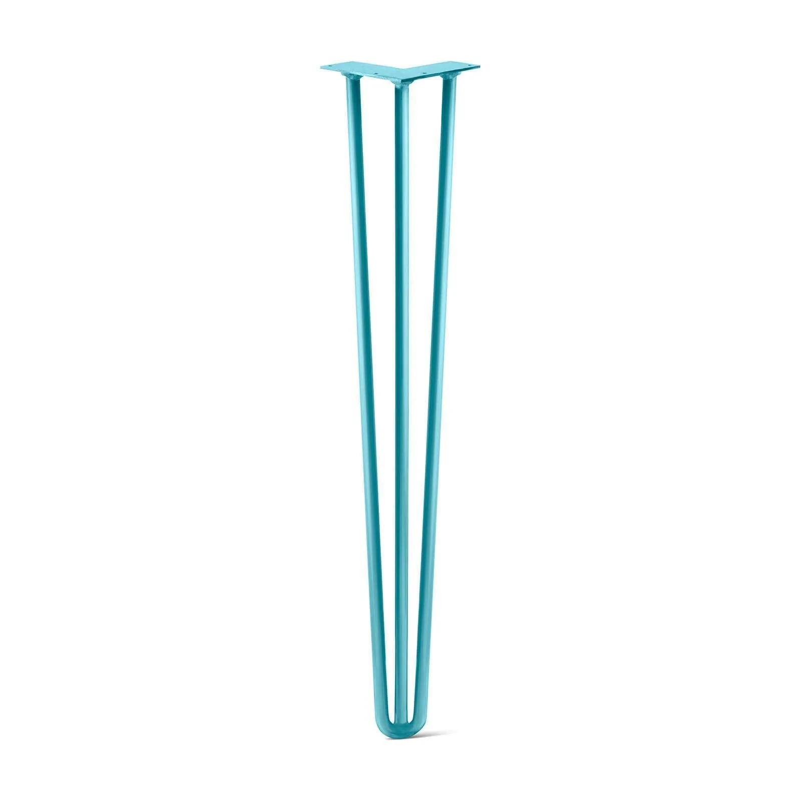 Hairpin Leg (Sold Separately), 3-Rod Design - Teal Powder Coated Finish