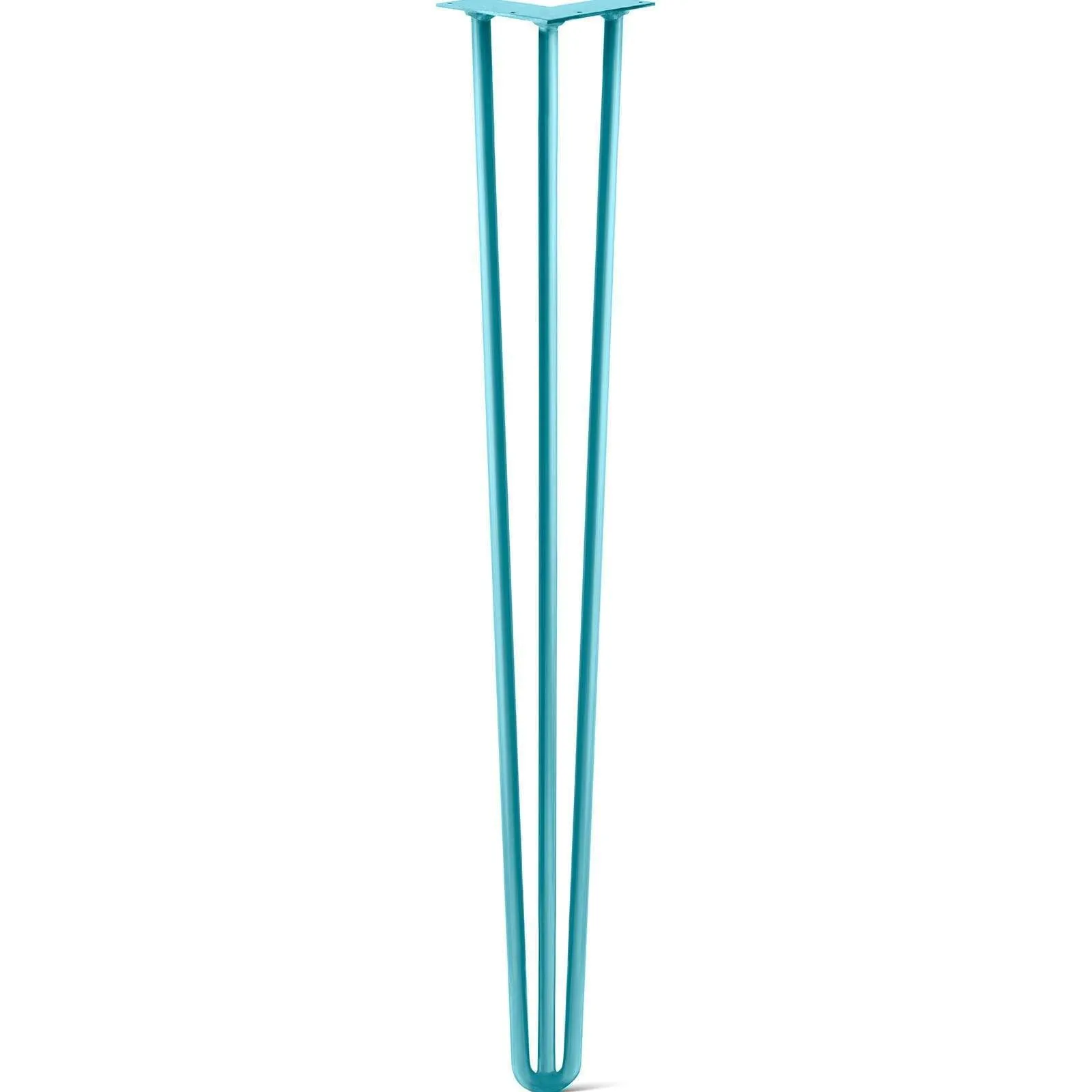 Hairpin Leg (Sold Separately), 3-Rod Design - Teal Powder Coated Finish