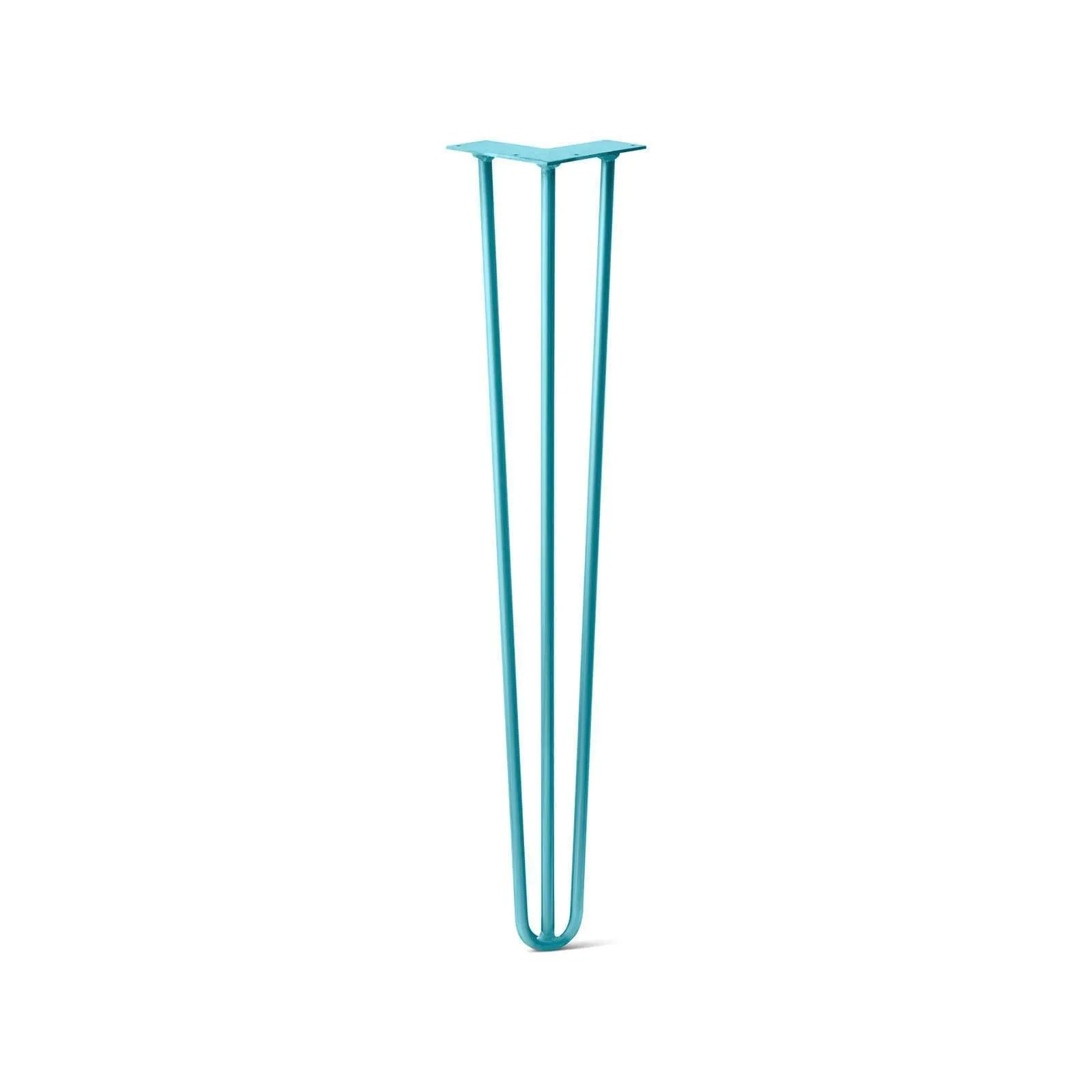 Hairpin Leg (Sold Separately), 3-Rod Design - Teal Powder Coated Finish