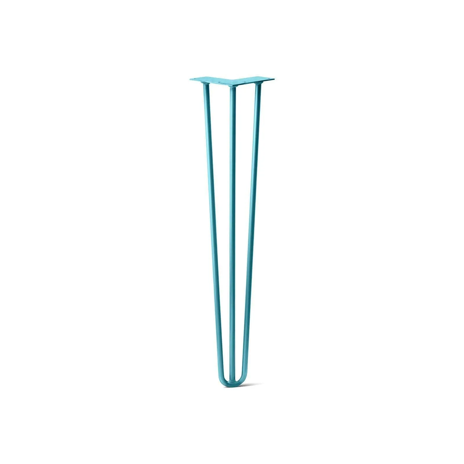 Hairpin Leg (Sold Separately), 3-Rod Design - Teal Powder Coated Finish