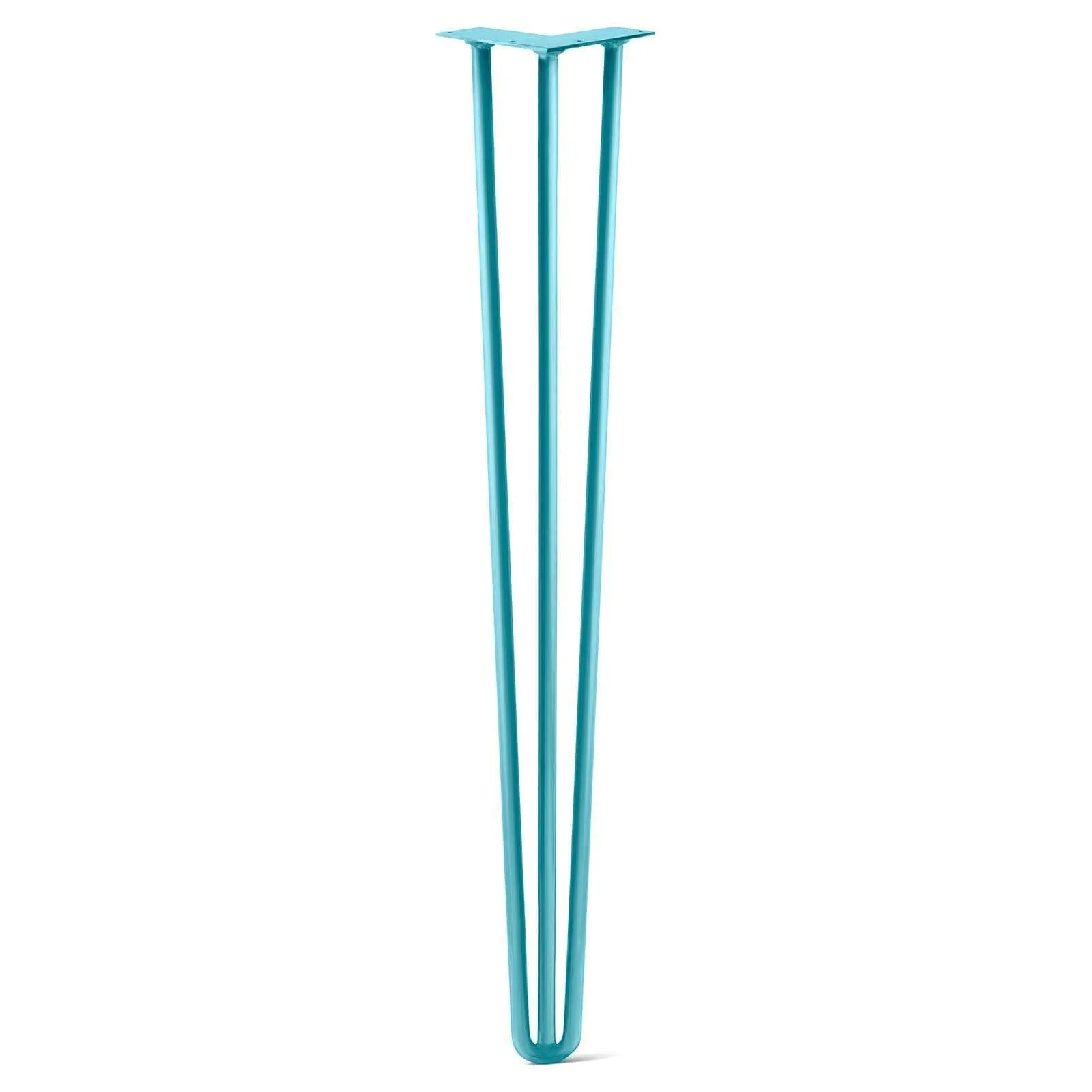 Hairpin Leg (Sold Separately), 3-Rod Design - Teal Powder Coated Finish