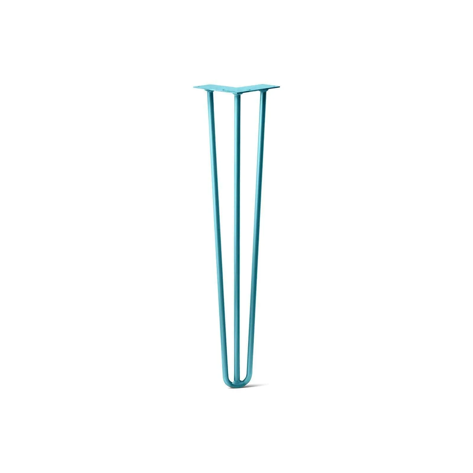 Hairpin Leg (Sold Separately), 3-Rod Design - Teal Powder Coated Finish