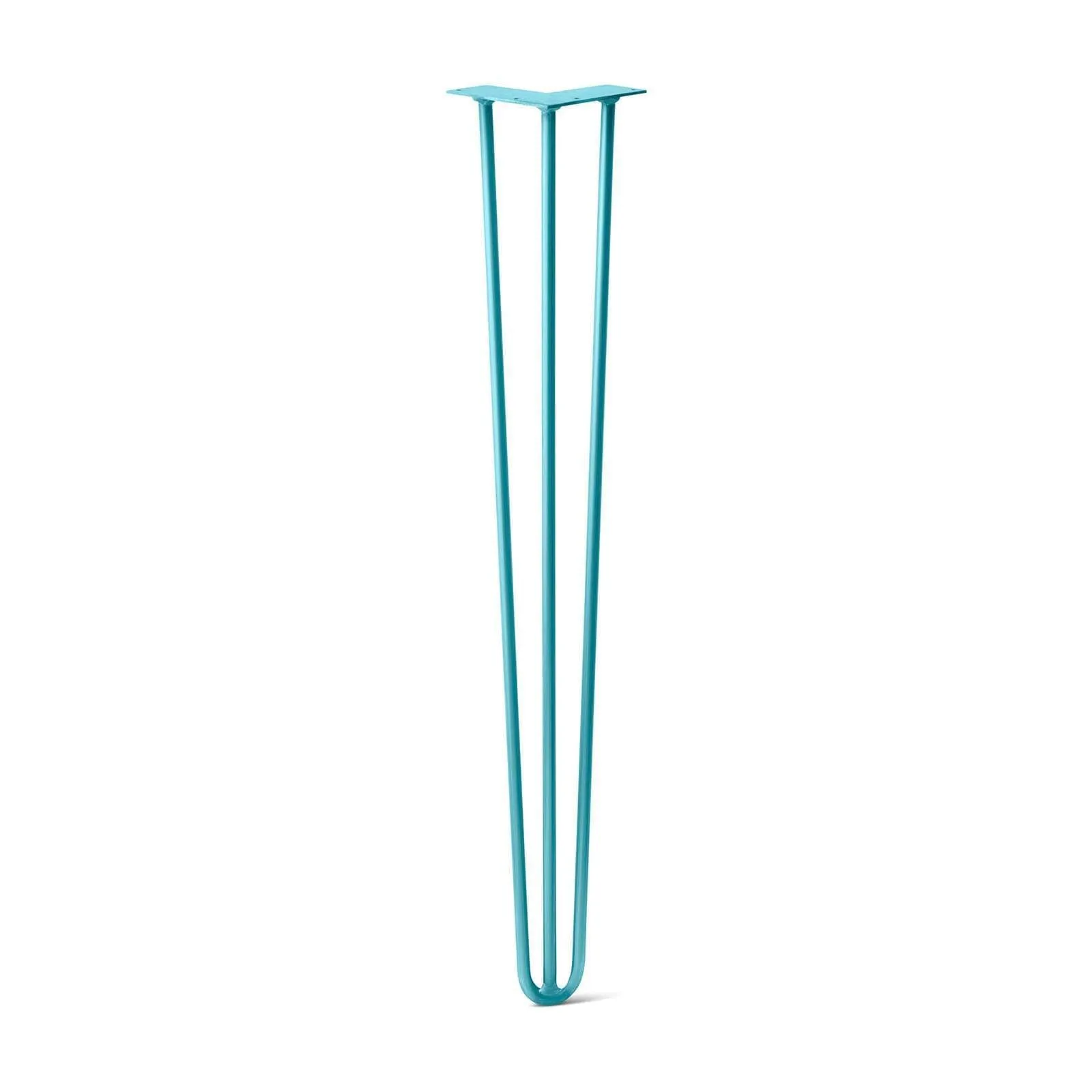 Hairpin Leg (Sold Separately), 3-Rod Design - Teal Powder Coated Finish