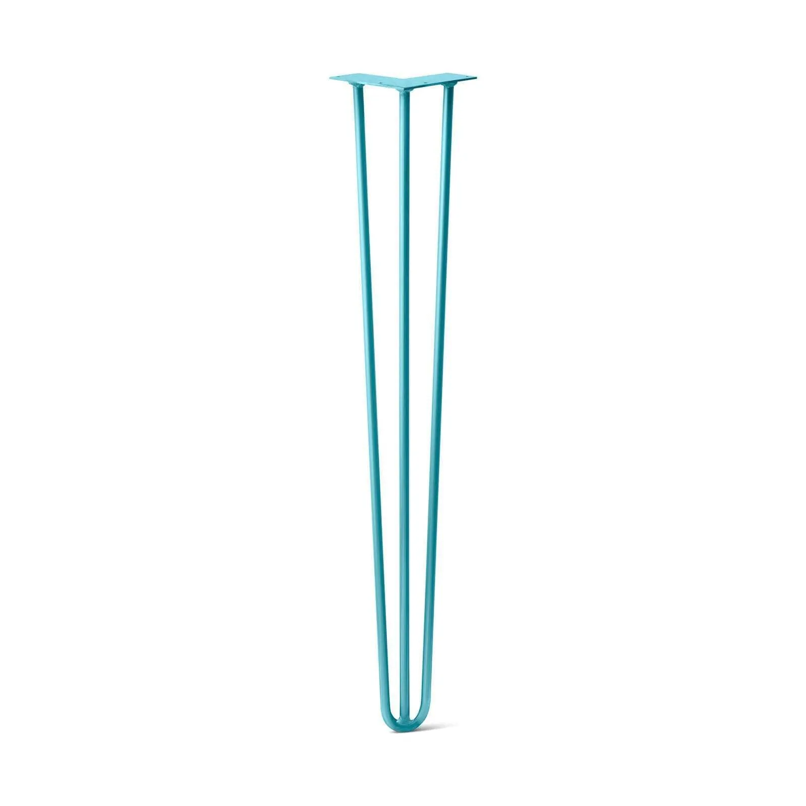 Hairpin Leg (Sold Separately), 3-Rod Design - Teal Powder Coated Finish