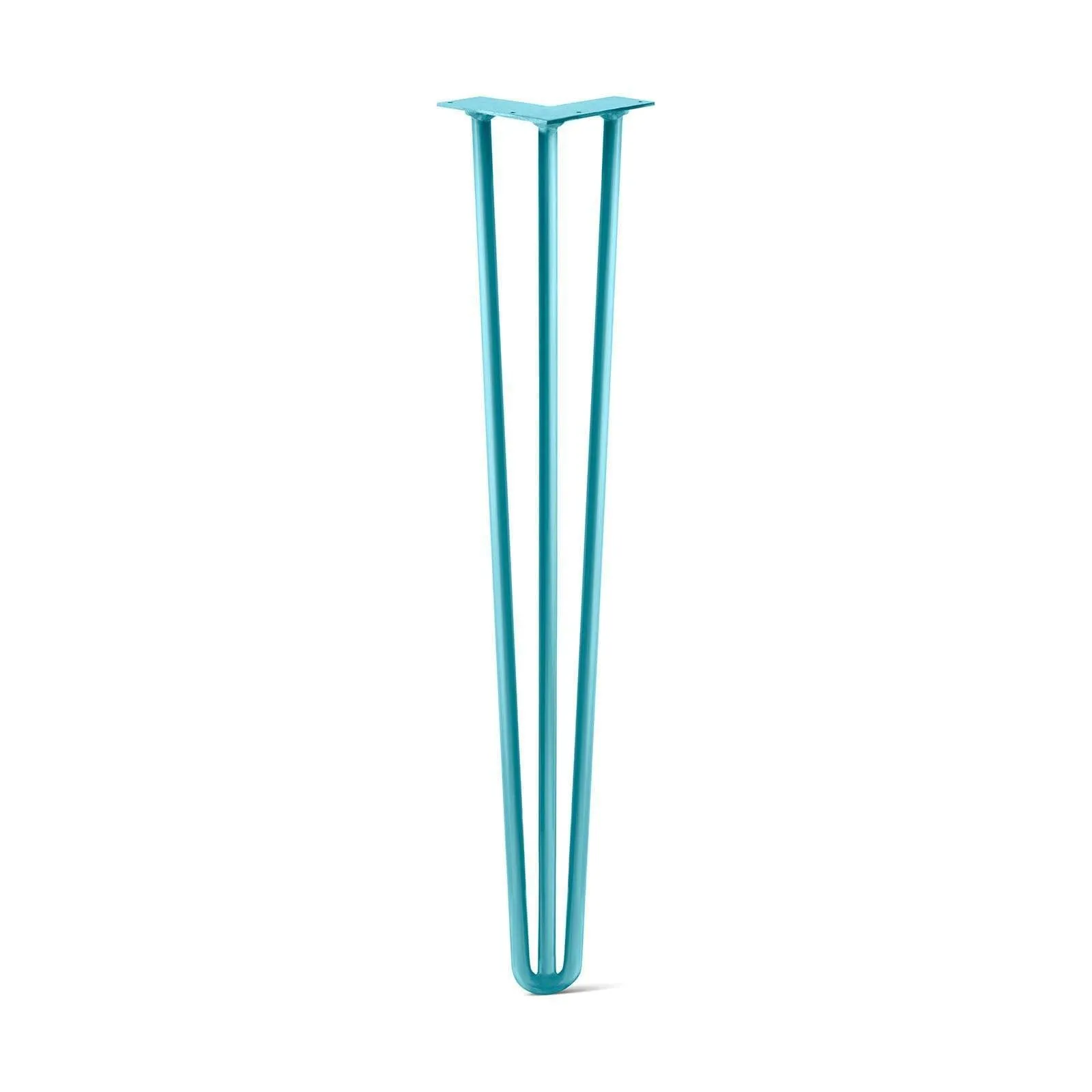 Hairpin Leg (Sold Separately), 3-Rod Design - Teal Powder Coated Finish