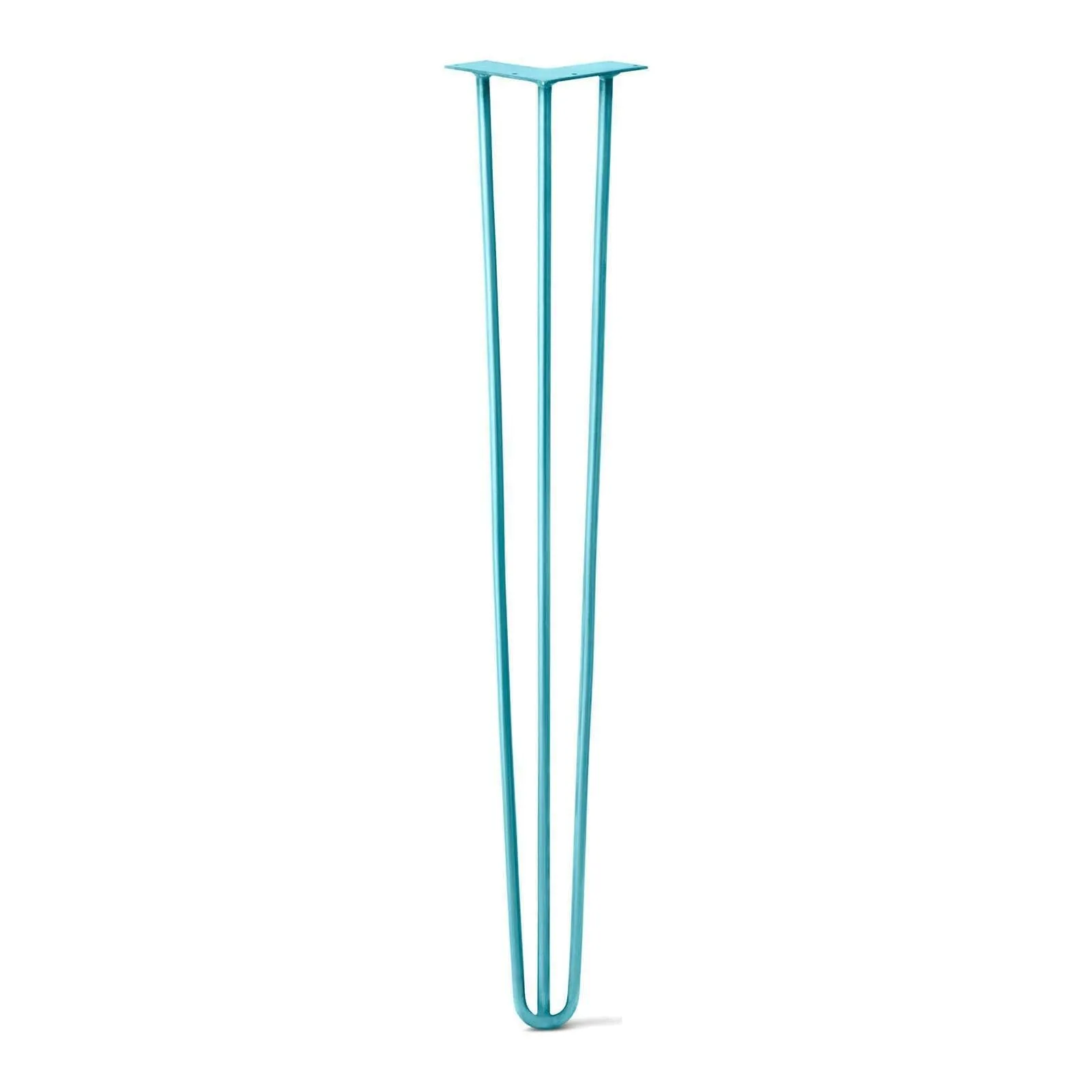 Hairpin Leg (Sold Separately), 3-Rod Design - Teal Powder Coated Finish