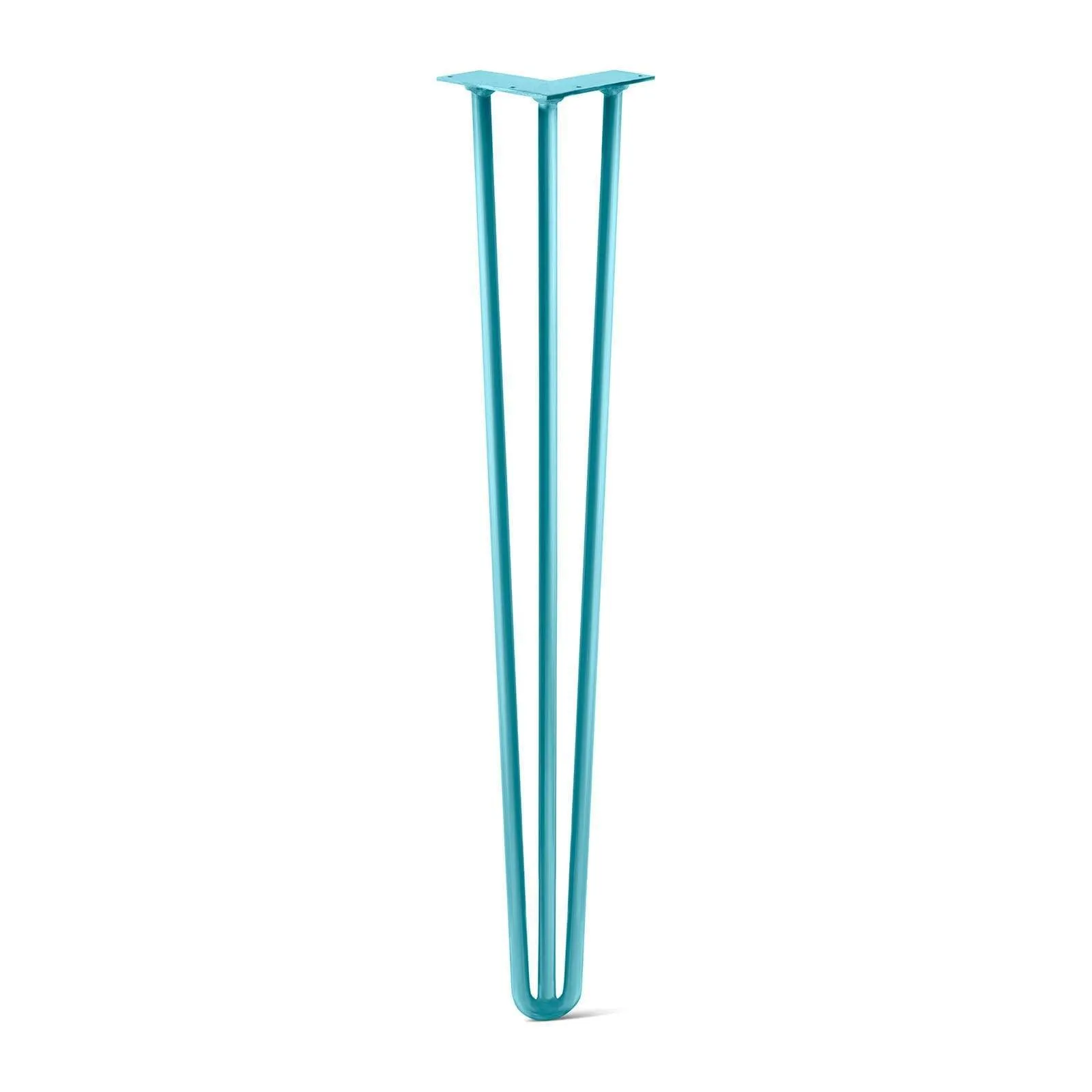 Hairpin Leg (Sold Separately), 3-Rod Design - Teal Powder Coated Finish