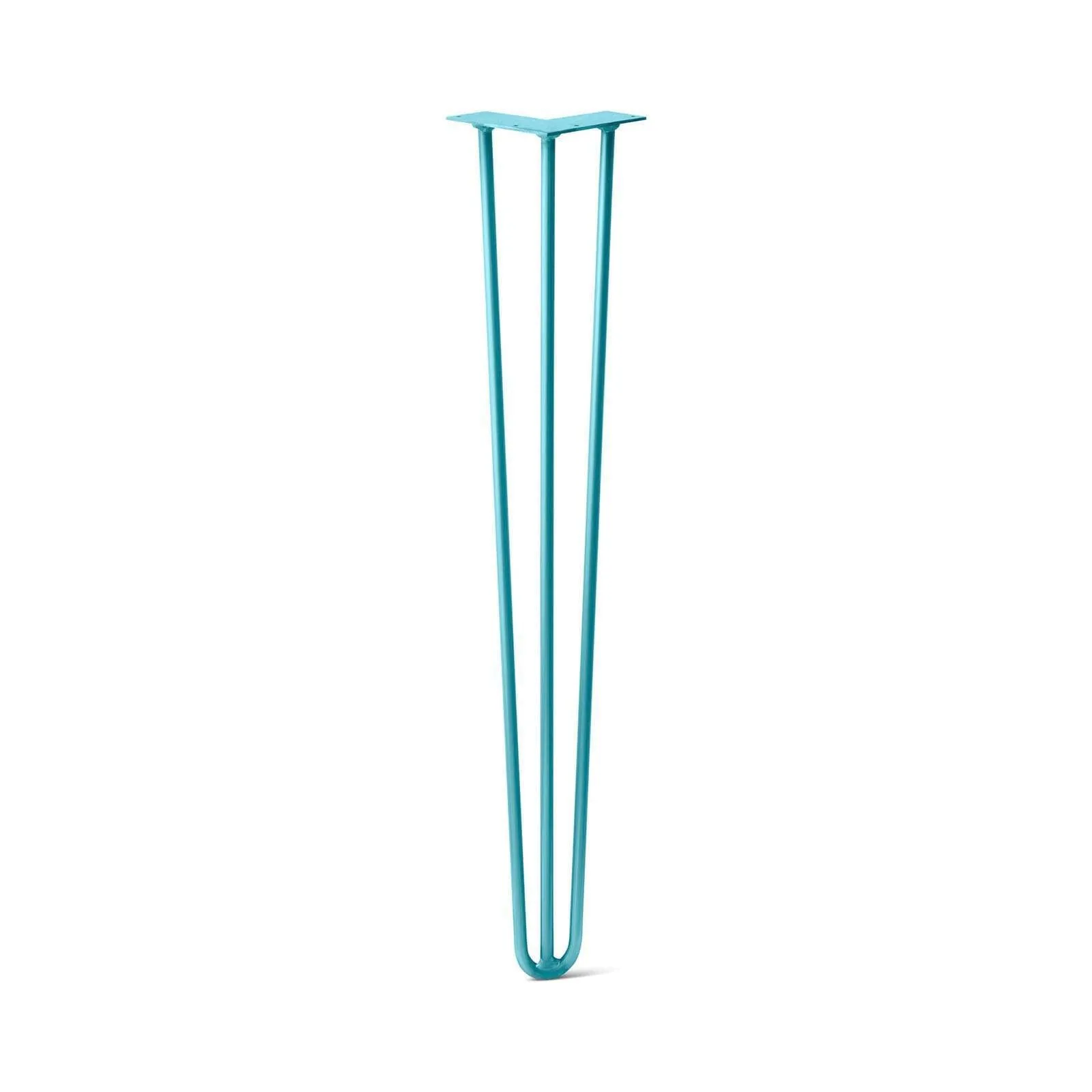 Hairpin Leg (Sold Separately), 3-Rod Design - Teal Powder Coated Finish