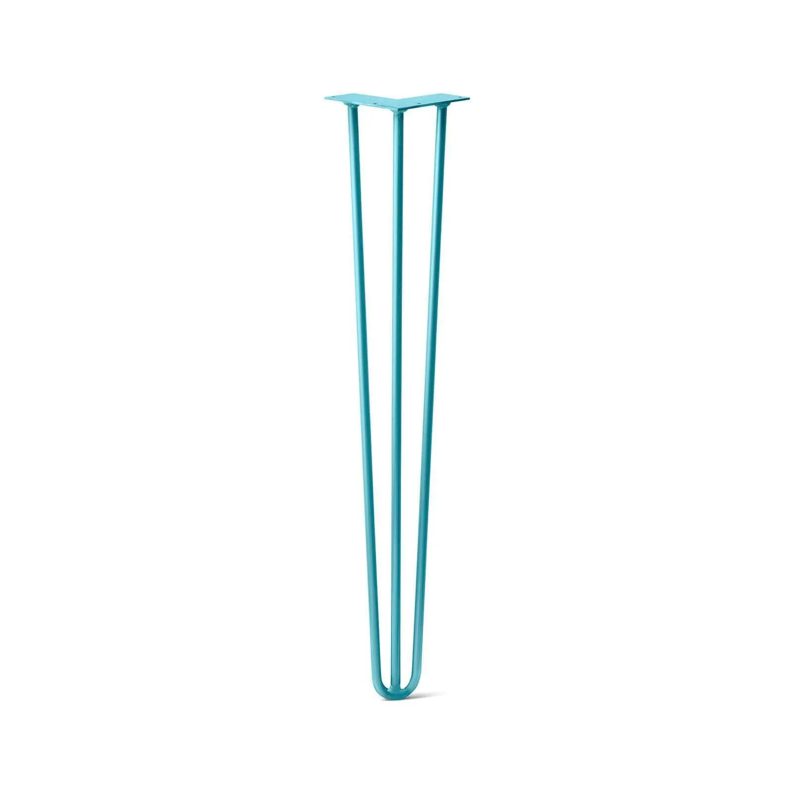 Hairpin Leg (Sold Separately), 3-Rod Design - Teal Powder Coated Finish