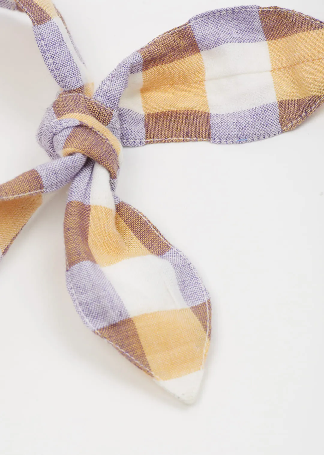 Headband Bow Check Gots - قبعة