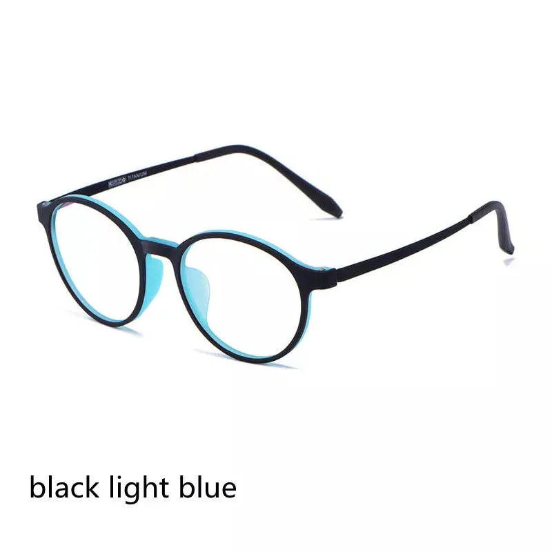 Kocolior Unisex Full Rim Round Rubber Titanium Hyperopic Reading Glasses 9135