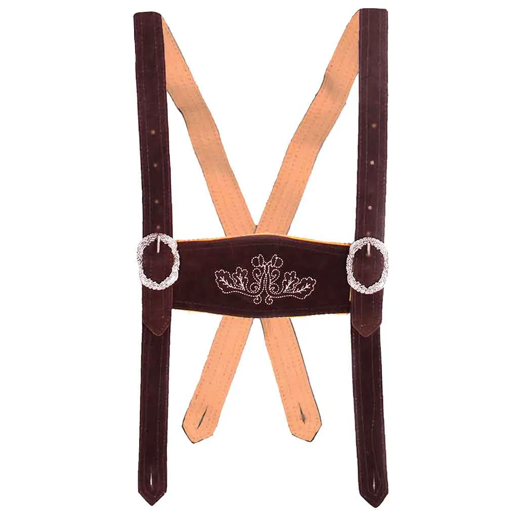Oktoberfest costume Men's Lederhosen Knee-length Brown Bundhosen "Helmut"
