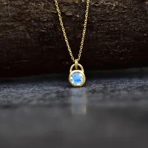Padlock - Moonstone Necklace
