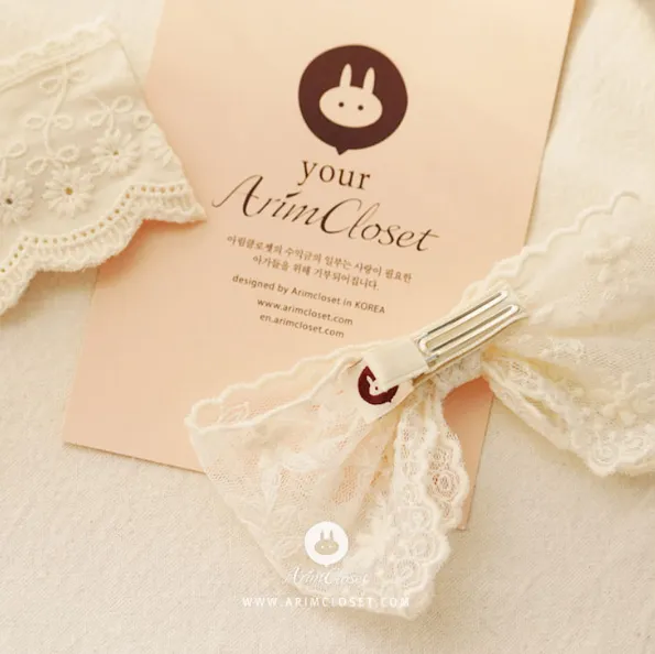 Pure Natural Lace Ribbon Hairpin