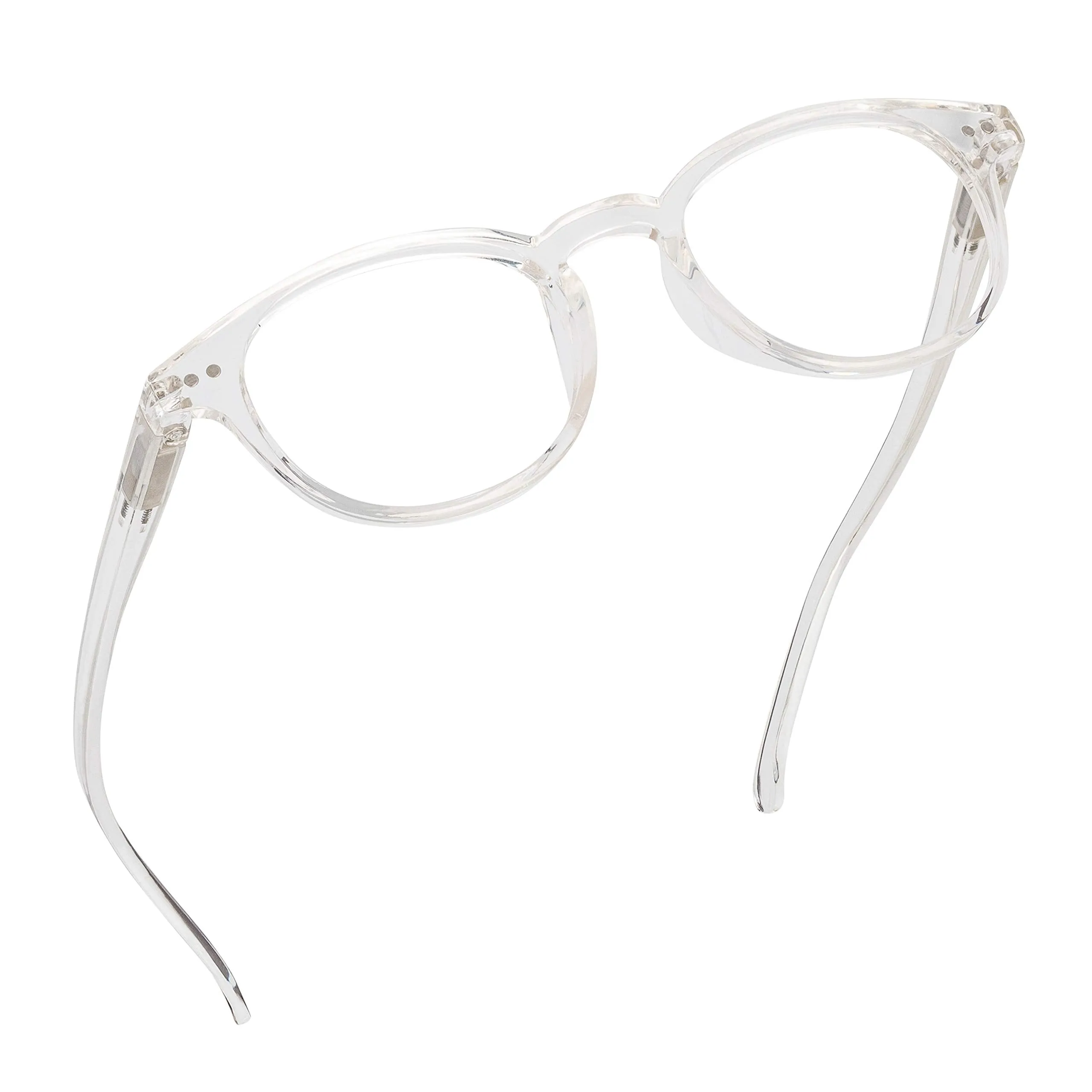 Round-Blue-Light-Blocking-Reading-Glasses-Clear-3-50-Magnification-Computer-Glasses
