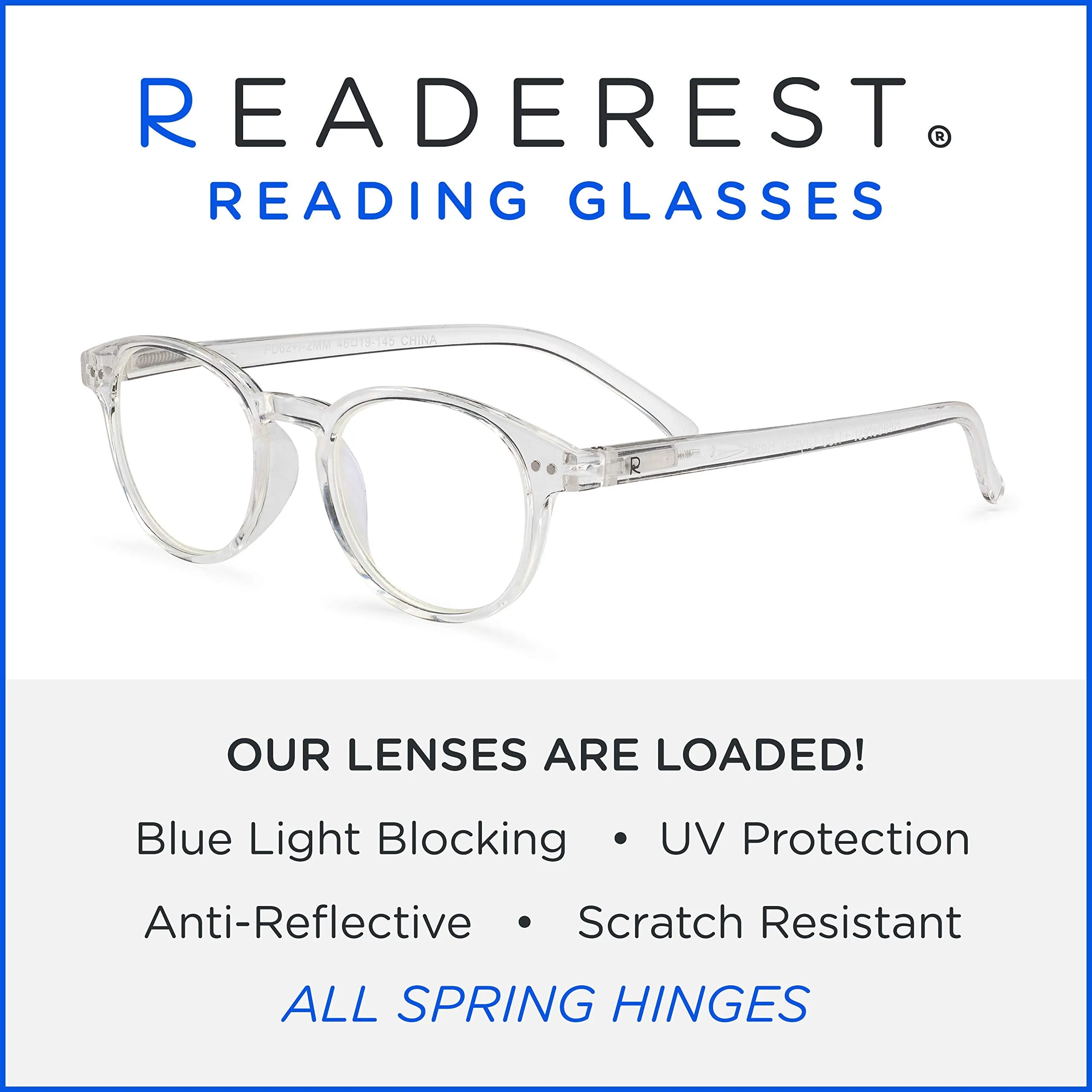 Round-Blue-Light-Blocking-Reading-Glasses-Clear-3-50-Magnification-Computer-Glasses