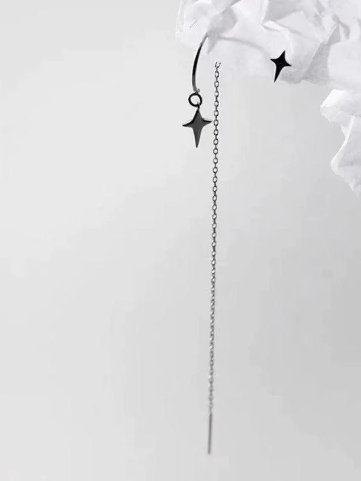 Simple Tassel Starry Earrings
