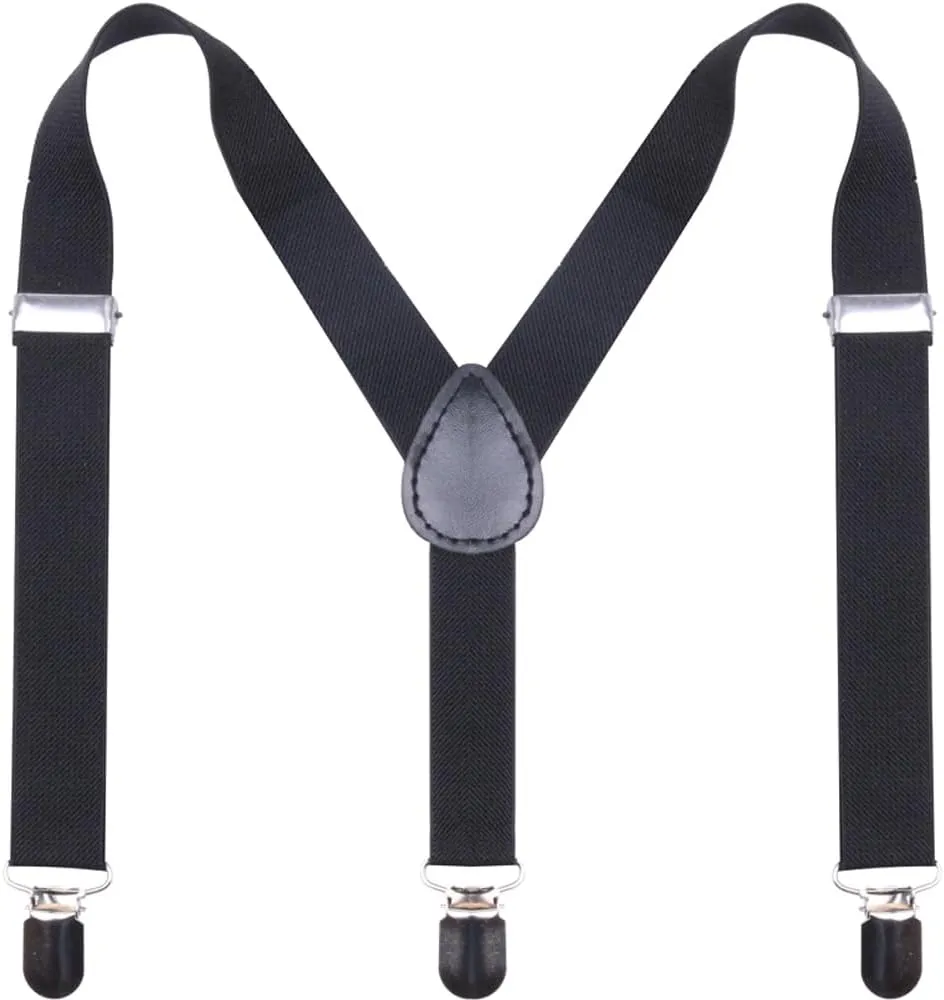 Suspenders for Boy and Girl Adjustable Elastic with Strong Metal Clips Suitable for Kids Toddler Baby