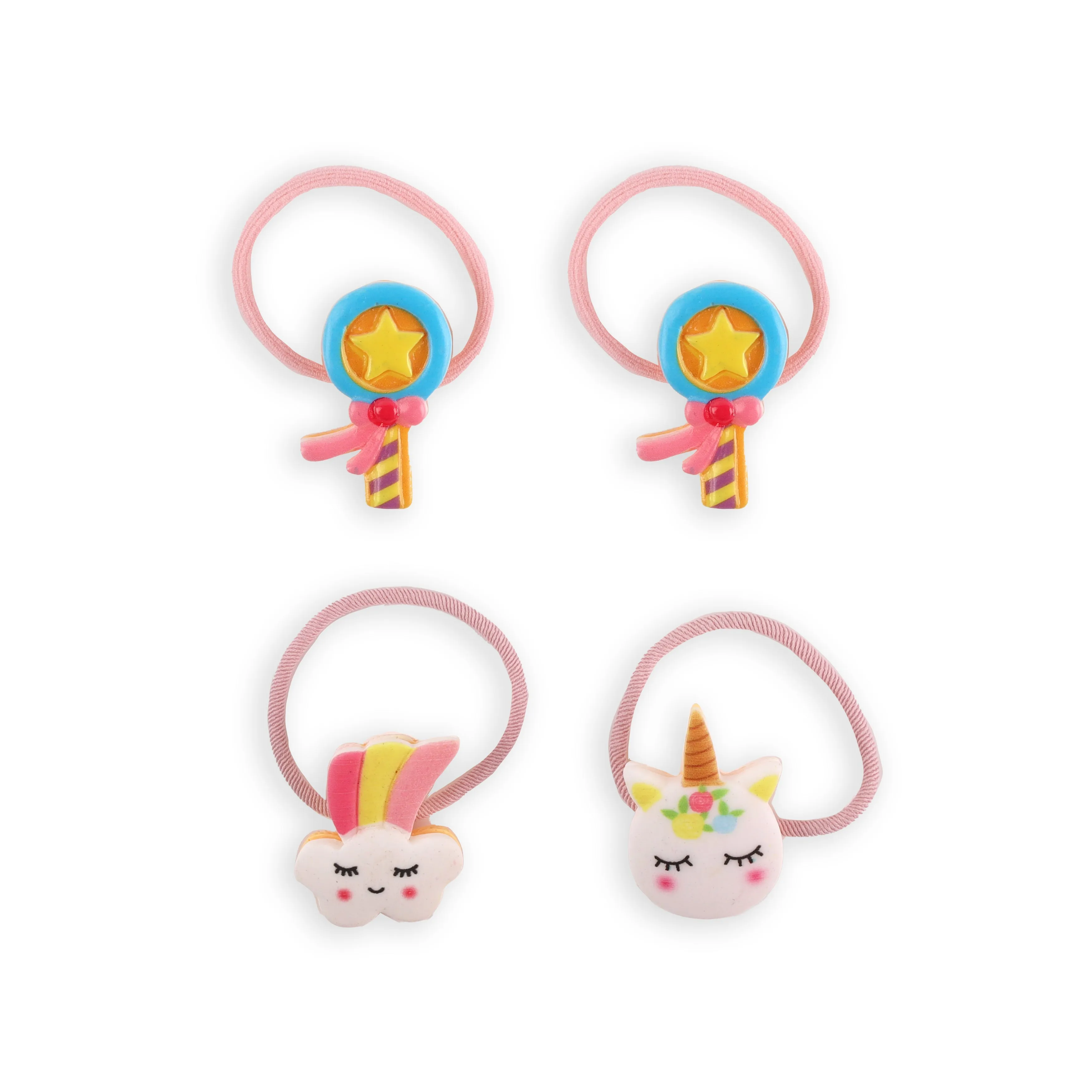 Unicorn and Candy Rubberbands - Pack of 4